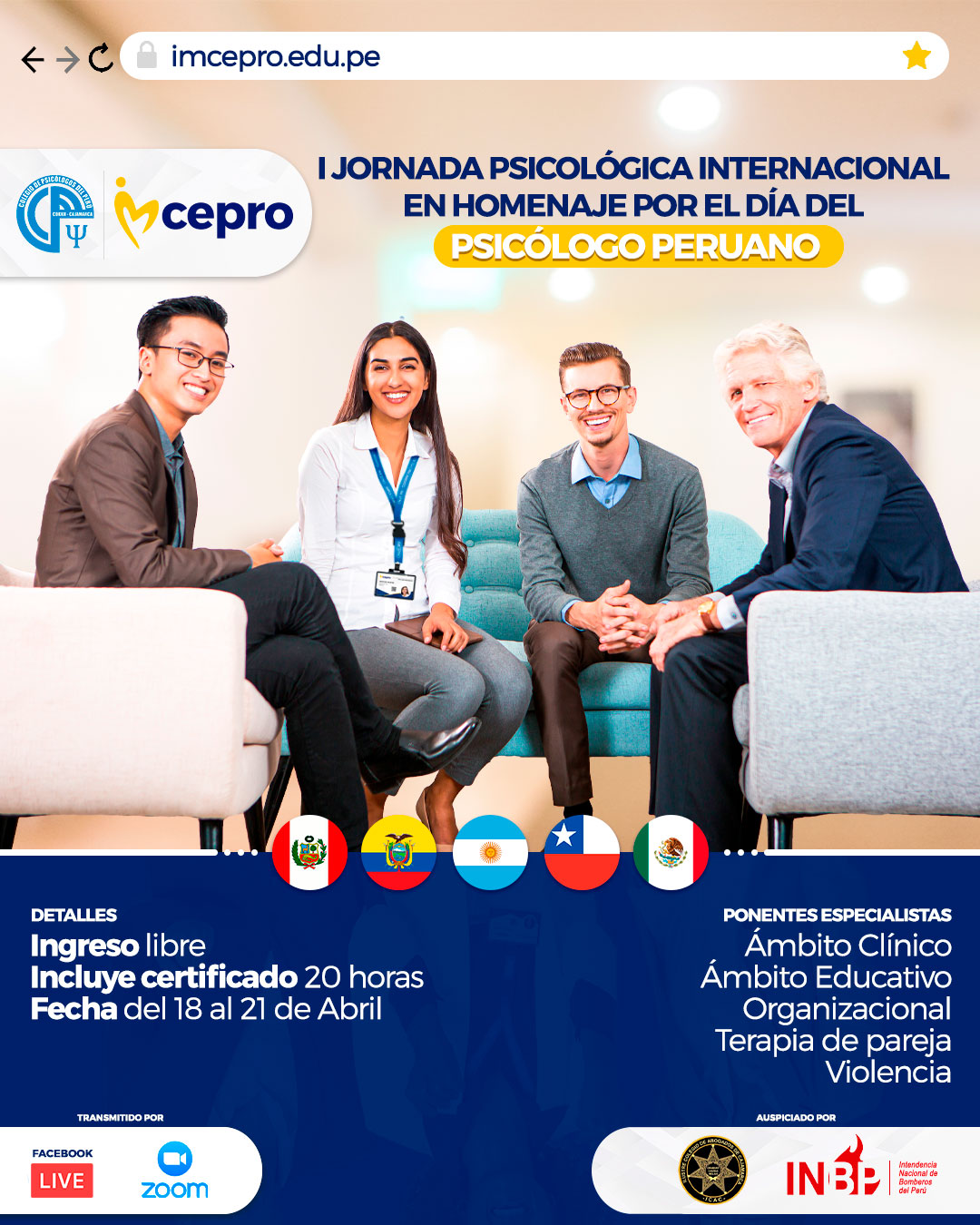 I Jornada Psicológica Internacional en Homenaje por el Día del Psicólogo Peruano 2023