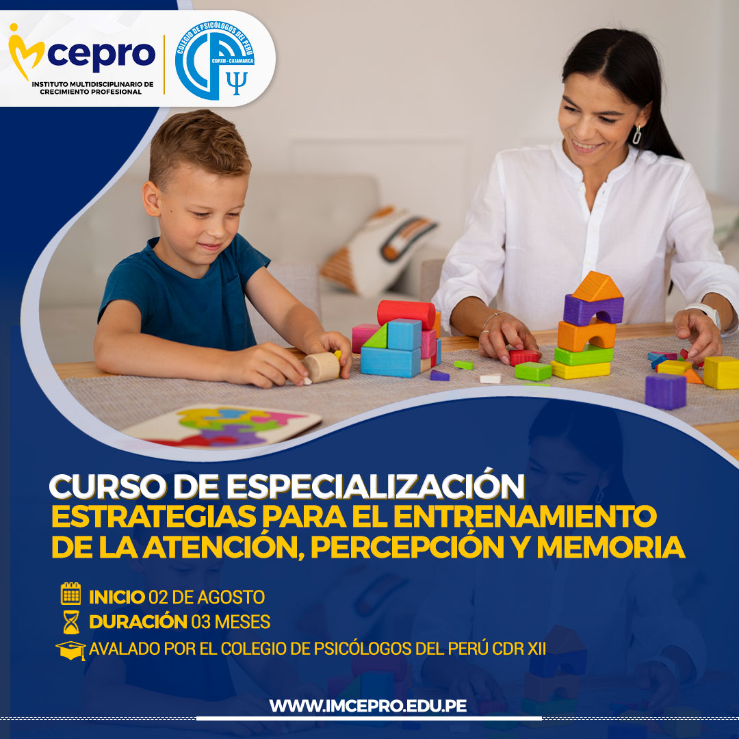 Curso de especialización Estrategias para el entrenamiento de la atención, percepción y memoria