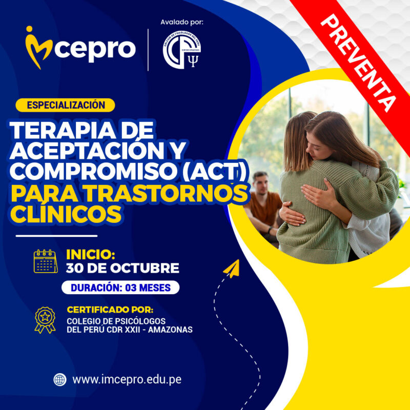 Terapia de Aceptación y Compromiso (ACT) para Trastornos Clínicos